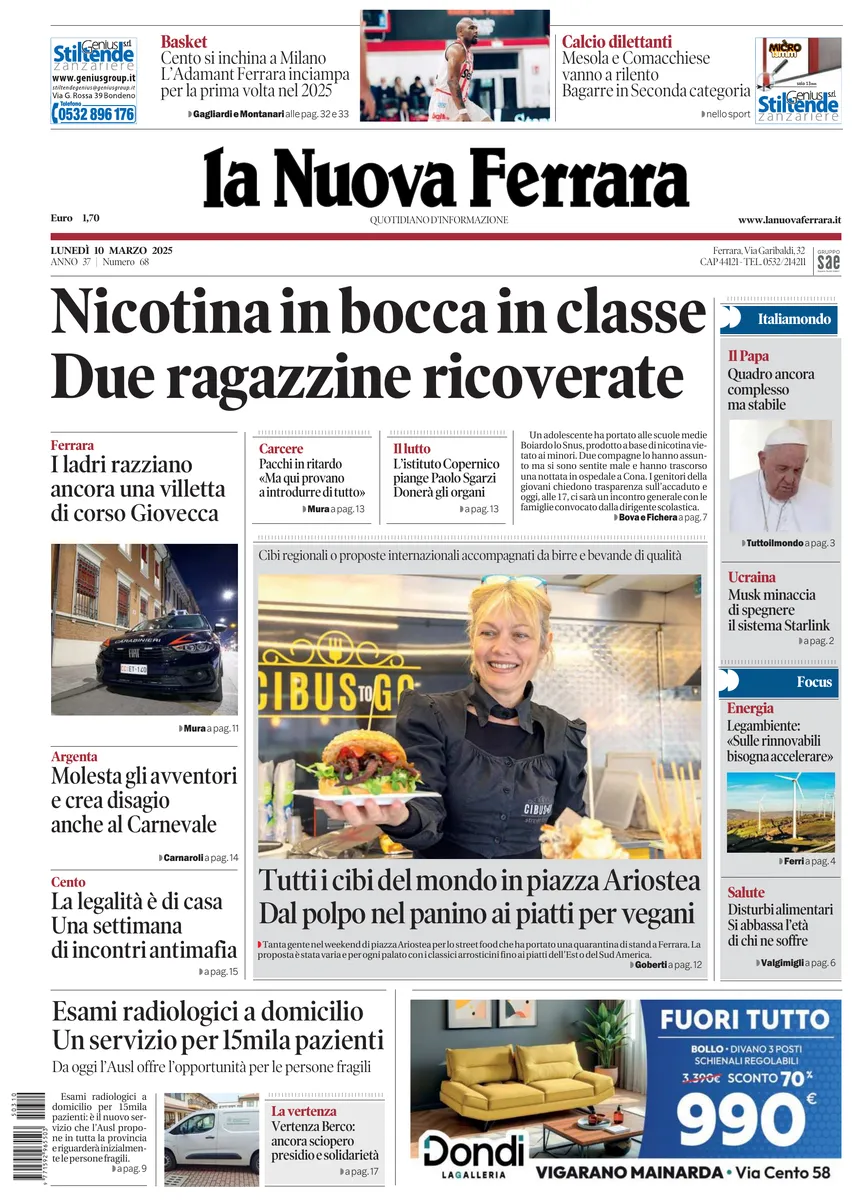 Prima-pagina-nuova ferrara-oggi-edizione-del-2025-03-10